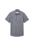 TOM TAILOR Kurzarm Hemd Shirt Blau/Hellblau/Grau