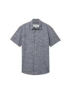 TOM TAILOR Kurzarm Hemd Shirt Blau/Hellblau/Grau TOM TAILOR Kurzarm Hemd Shirt Blau/Hellblau/Grau
