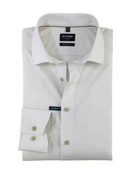 OLYMP Langarmhemd Creme/Khaki/Weiß/Grau