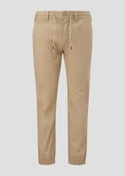 s.Oliver Stoffhose mit elastischem Bund Khaki/Beige/Braun