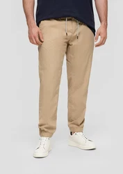 s.Oliver Stoffhose mit elastischem Bund Khaki/Beige/Braun