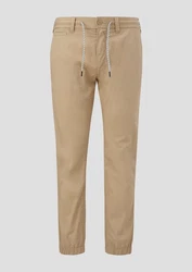 s.Oliver Stoffhose mit elastischem Bund Khaki/Beige/Braun