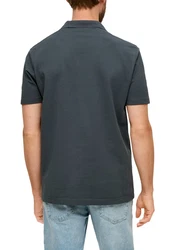 s.Oliver Poloshirt mit offenem Kragen Dunkelblau/Grau/Blau/Dunkelgrau/Schwarz