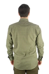 OS-Trachten Trachtenhemd Taneo Dunkelgrün/Khaki/Braun/Grün