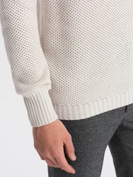 OMBRE Stehkragenpullover Herren Weiß/Creme/Grau/Beige/Khaki