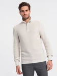 OMBRE Stehkragenpullover Herren Weiß/Creme/Grau/Beige/Khaki
