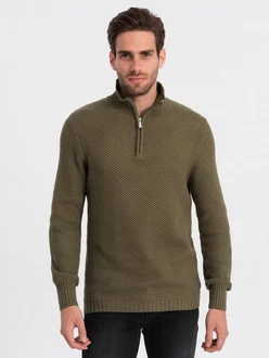 OMBRE Stehkragenpullover Herren