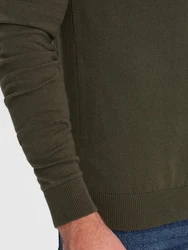 OMBRE V-Ausschnitt Pullover Dunkelgrün/Khaki