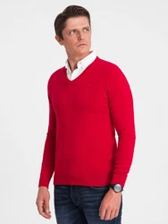 OMBRE V-Ausschnitt Pullover Rot