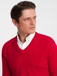OMBRE V-Ausschnitt Pullover Rot