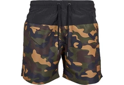 URBAN CLASSICS Block Swim Shorts Herren Dunkelgrün