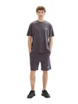 TOM TAILOR DENIM T-Shirt mit Backprint Dunkelgrau/Lila/Grau/Dunkelblau