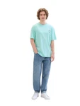 TOM TAILOR DENIM T-Shirt mit Backprint Hellblau/Türkis/Grün