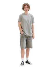 Rundhalsshirt mit Melange Optik