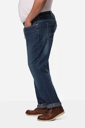 John F. Gee 5-Pocket Jeans Straight Fit Blau/Dunkelblau/Hellblau