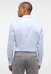 Eterna Langarmhemd MODERN FIT Hellblau/Dunkelblau