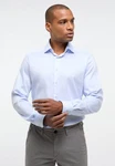 Eterna Langarmhemd MODERN FIT Hellblau/Dunkelblau