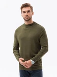 OMBRE Stehkragenpullover Halber Rollkragenpullover für Herren oliv