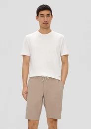 Bermudas Shorts aus Baumwollstretch mit Elastikbund und Tunnelzug Durchzugkordel