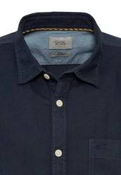 camel active Kurzarmhemd Dunkelblau/Hellblau/Blau