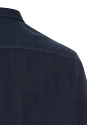 camel active Kurzarmhemd Dunkelblau/Hellblau/Blau