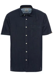 camel active Kurzarmhemd Dunkelblau/Hellblau/Blau