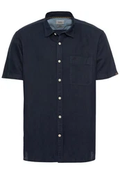 camel active Kurzarmhemd Dunkelblau/Hellblau/Blau