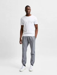 SELECTED HOMME T-Shirt Weiß/Grau/Creme