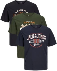Jack & Jones Print-Shirt (Spar Set, 3er-Pack) 