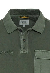 camel active Poloshirt Regular Fit Polo Dunkelgrün/Grün