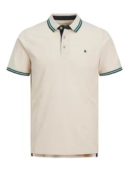 Jack & Jones Poloshirt JJEPAULOS POLO SS NOOS Beige (3613)