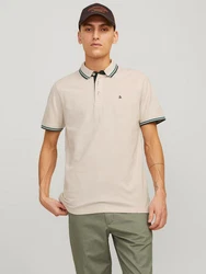 Jack & Jones Poloshirt JJEPAULOS POLO SS NOOS Beige (3613)