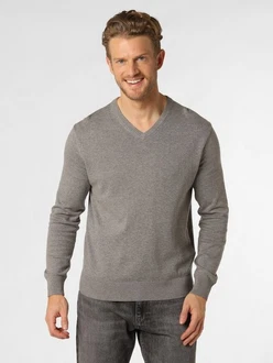 Andrew James Strickpullover Grau/Hellgrau/Braun/Dunkelgrau