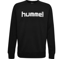 hummel Sweatshirt Logoprint Sport Sweatshirt Pullover mit Raglanärmel (7250) Schwarz/Dunkelgrau/Beige