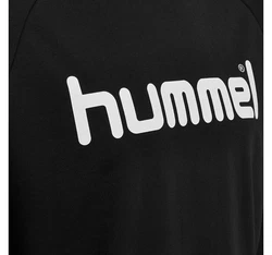 hummel Sweatshirt Logoprint Sport Sweatshirt Pullover mit Raglanärmel (7250) Schwarz/Dunkelgrau/Beige