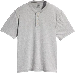 Levi's T-Shirt SS 4 BUTTON HENLEY Grau/Hellgrau