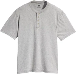 Levi's T-Shirt SS 4 BUTTON HENLEY Grau/Hellgrau