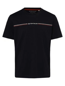 TOM TAILOR T-Shirt mit Print navy/rot/weiß TOM TAILOR T-Shirt mit Print navy/rot/weiß