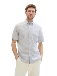 TOM TAILOR Kurzarmshirt Grau