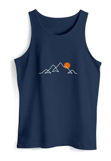 Neverless Tanktop Herren Line-Art Berge Wandern Natur Outdoor Neverless Tanktop Herren Line-Art Berge Wandern Natur Outdoor