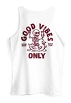 Neverless Tanktop Herren Backprint Good Vibes Only Quitsche-Ente Motivprint 