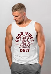 Neverless Tanktop Herren Good Vibes Only Quietsche-Ente Weiß/Rot