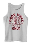 Neverless Tanktop Herren Good Vibes Only Quietsche-Ente Grau/Hellgrau/Silber/Dunkelgrau