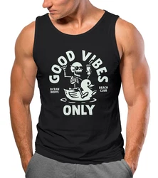 Neverless Tanktop Herren Good Vibes Only Quietsche-Ente Weiß/Schwarz/Rot