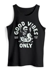 Neverless Tanktop Herren Good Vibes Only Quietsche-Ente Weiß/Schwarz/Rot