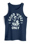 Neverless Tanktop Herren Good Vibes Only Quietsche-Ente Dunkelblau/Blau