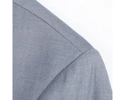 Allthemen Anzugsakko Slim Fit Businesssakko mit 1 Knopf Grau/Blau/Hellblau