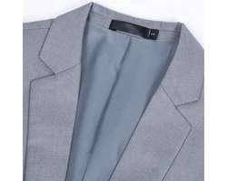 Allthemen Anzugsakko Slim Fit Businesssakko mit 1 Knopf Grau/Blau/Hellblau