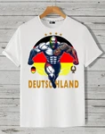 RMK T-Shirt Fan Trikot Rundhals Fußball Deutschland Germany EM 2024 Creme
