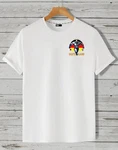 RMK T-Shirt Fan Trikot Rundhals Fußball Deutschland Germany EM 2024 Weiß/Creme/Dunkelblau